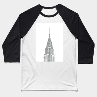 Chrysler Building Baseball T-Shirt